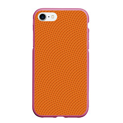 Чехол iPhone 7/8 матовый Баскетбольная кожа, цвет: 3D-малиновый