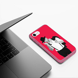 Чехол iPhone 7/8 матовый Стильный Егор, цвет: 3D-малиновый — фото 2