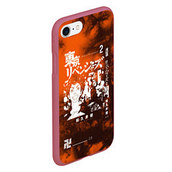Чехол iPhone 7/8 матовый Такэмити Tokyo Revengers, цвет: 3D-малиновый — фото 2