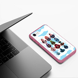 Чехол iPhone 7/8 матовый Команда Эффекта массы, цвет: 3D-малиновый — фото 2