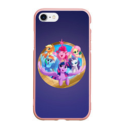 Чехол iPhone 7/8 матовый Pony team, цвет: 3D-светло-розовый