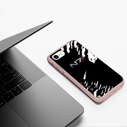Чехол iPhone 7/8 матовый MASS EFFECT ПОСЛЕДНИЙ БОЙ, цвет: 3D-светло-розовый — фото 2