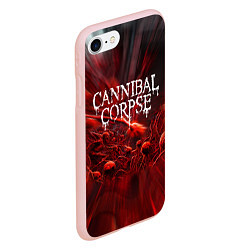 Чехол iPhone 7/8 матовый Blood Cannibal Corpse Труп Каннибала Z, цвет: 3D-светло-розовый — фото 2