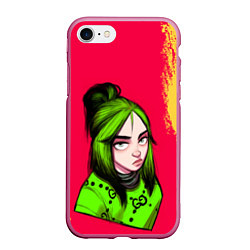 Чехол iPhone 7/8 матовый BILLIE EILISH БИЛЛИ АЙЛИШ Z, цвет: 3D-малиновый