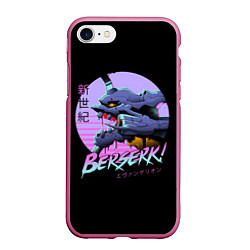 Чехол iPhone 7/8 матовый EVA-BERSERK ЕВА- БЕРСЕРК, цвет: 3D-малиновый