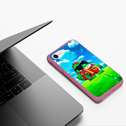 Чехол iPhone 7/8 матовый Базз Buzz Brawl Stars, цвет: 3D-малиновый — фото 2