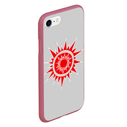 Чехол iPhone 7/8 матовый Красно солнышко, цвет: 3D-малиновый — фото 2