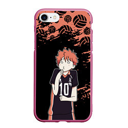 Чехол iPhone 7/8 матовый ХИНАТА HINATA, цвет: 3D-малиновый