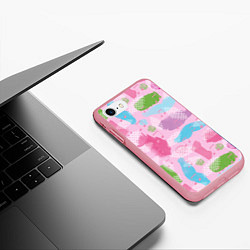 Чехол iPhone 7/8 матовый Абстракция с нотами, цвет: 3D-баблгам — фото 2