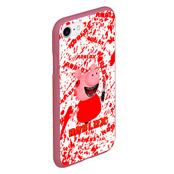 Чехол iPhone 7/8 матовый Roblox piggyСвинка Пигги, цвет: 3D-малиновый — фото 2