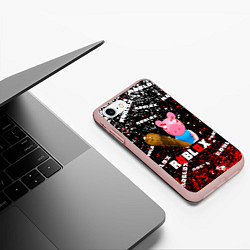 Чехол iPhone 7/8 матовый Roblox piggyСвинка Пигги, цвет: 3D-светло-розовый — фото 2