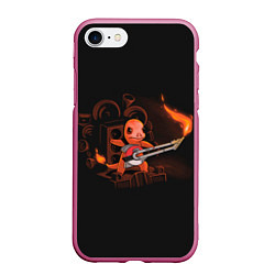 Чехол iPhone 7/8 матовый Безумный Чермандер, цвет: 3D-малиновый