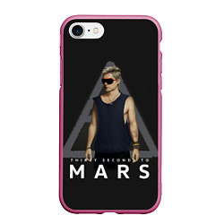 Чехол iPhone 7/8 матовый Джаред Лето Jared Leto Z, цвет: 3D-малиновый