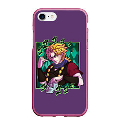 Чехол iPhone 7/8 матовый Dio Brando JoJo, цвет: 3D-малиновый