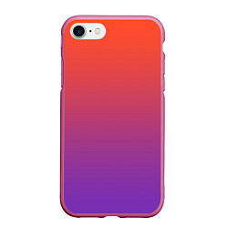 Чехол iPhone 7/8 матовый Оранжевый и Фиолетовый, цвет: 3D-малиновый
