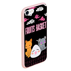 Чехол iPhone 7/8 матовый FRUITS BASKET ГЛАВНЫЕ ГЕРОИ, цвет: 3D-светло-розовый — фото 2