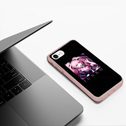 Чехол iPhone 7/8 матовый Джунко Эношима в квадрате, цвет: 3D-светло-розовый — фото 2