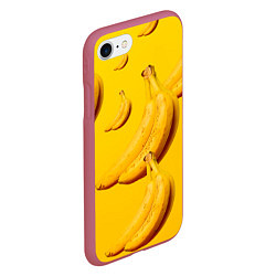 Чехол iPhone 7/8 матовый Банановый рай, цвет: 3D-малиновый — фото 2