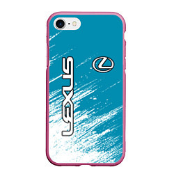 Чехол iPhone 7/8 матовый Лексус Lexus, цвет: 3D-малиновый