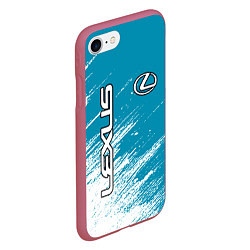 Чехол iPhone 7/8 матовый Лексус Lexus, цвет: 3D-малиновый — фото 2