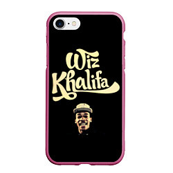 Чехол iPhone 7/8 матовый Wiz Khalifa, цвет: 3D-малиновый