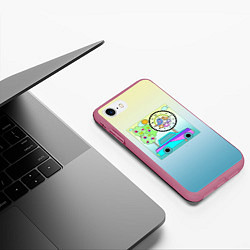 Чехол iPhone 7/8 матовый Яркая аппликация для мальчика, цвет: 3D-малиновый — фото 2