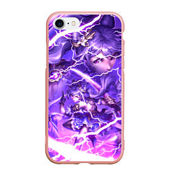 Чехол iPhone 7/8 матовый Баал Genshin Impact Геншин Импакт Z, цвет: 3D-светло-розовый