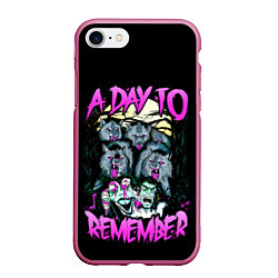 Чехол iPhone 7/8 матовый A Day to Remember, цвет: 3D-малиновый