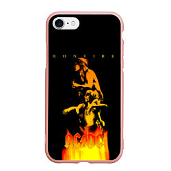 Чехол iPhone 7/8 матовый Bonfire ACDC, цвет: 3D-светло-розовый