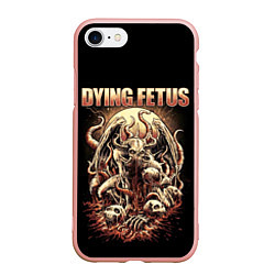 Чехол iPhone 7/8 матовый Dying Fetus, цвет: 3D-светло-розовый