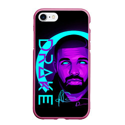 Чехол iPhone 7/8 матовый Drake, цвет: 3D-малиновый