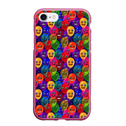 Чехол iPhone 7/8 матовый Шарики, цвет: 3D-малиновый