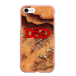 Чехол iPhone 7/8 матовый Dungeons and Dragons D&D, цвет: 3D-светло-розовый