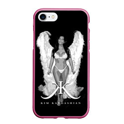 Чехол iPhone 7/8 матовый Ким Кардашьян, цвет: 3D-малиновый