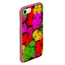Чехол iPhone 7/8 матовый Crazy Kim Kardashian, цвет: 3D-малиновый — фото 2