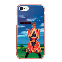 Чехол iPhone 7/8 матовый Earthling - David Bowie, цвет: 3D-светло-розовый