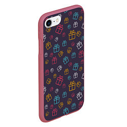 Чехол iPhone 7/8 матовый Подарки, цвет: 3D-малиновый — фото 2