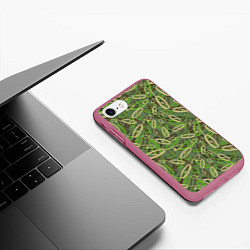 Чехол iPhone 7/8 матовый Капканы, цвет: 3D-малиновый — фото 2