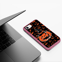 Чехол iPhone 7/8 матовый ТЫКВА, цвет: 3D-малиновый — фото 2