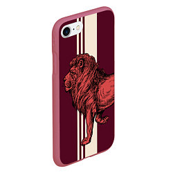 Чехол iPhone 7/8 матовый Король Лев Lion King, цвет: 3D-малиновый — фото 2