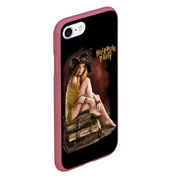 Чехол iPhone 7/8 матовый Очаровательная ведьма, цвет: 3D-малиновый — фото 2