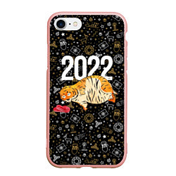 Чехол iPhone 7/8 матовый Ленивый толстый тигр