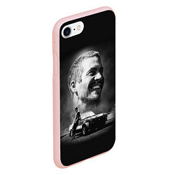 Чехол iPhone 7/8 матовый Paul Walker, цвет: 3D-светло-розовый — фото 2