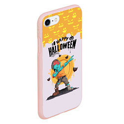 Чехол iPhone 7/8 матовый Dab zombie halloween, цвет: 3D-светло-розовый — фото 2