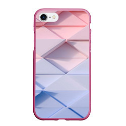 Чехол iPhone 7/8 матовый Треугольники для тебя, цвет: 3D-малиновый