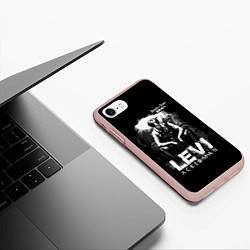 Чехол iPhone 7/8 матовый LEVI ACKERMAN Attack on Titan, цвет: 3D-светло-розовый — фото 2