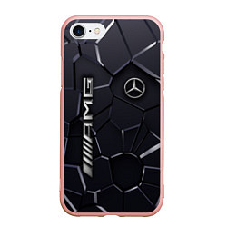 Чехол iPhone 7/8 матовый Mercedes AMG 3D плиты