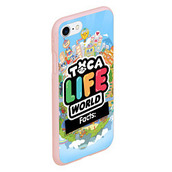 Чехол iPhone 7/8 матовый Toca Life World, цвет: 3D-светло-розовый — фото 2