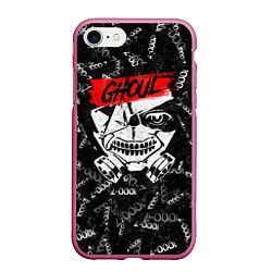 Чехол iPhone 7/8 матовый KANEKI GHOUL 1000-7, цвет: 3D-малиновый