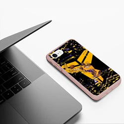 Чехол iPhone 7/8 матовый Los angeles lakers NBA, цвет: 3D-светло-розовый — фото 2